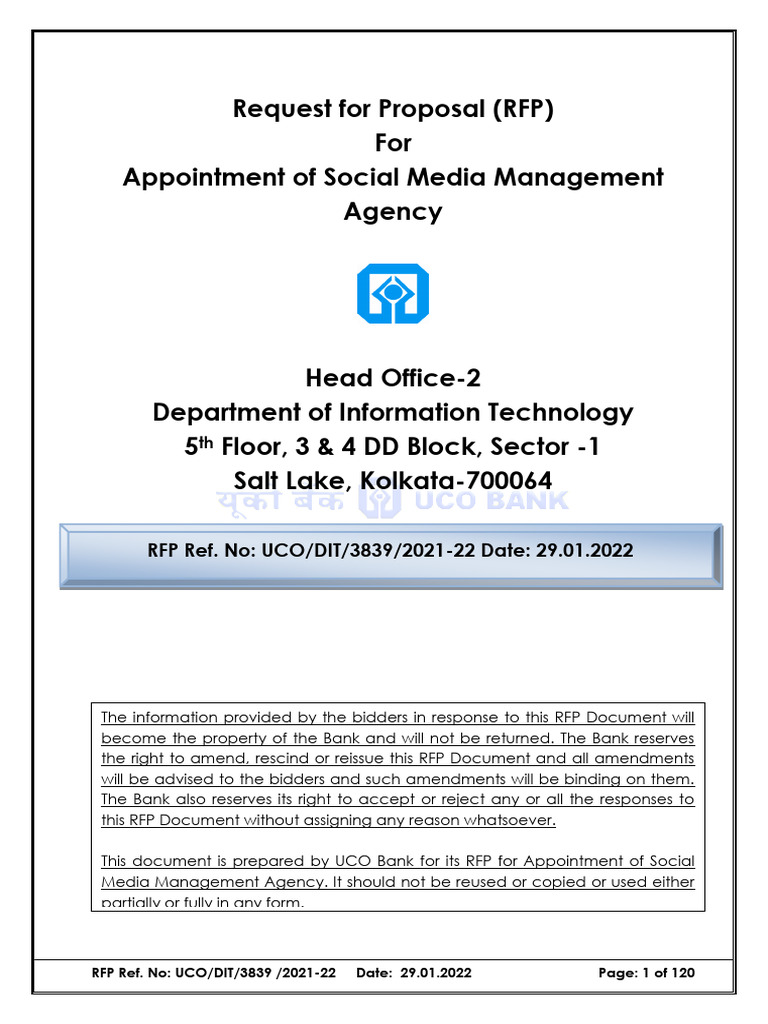Tender RFP For Appointment of Social Media Management Agency 22dab30cd9 ...