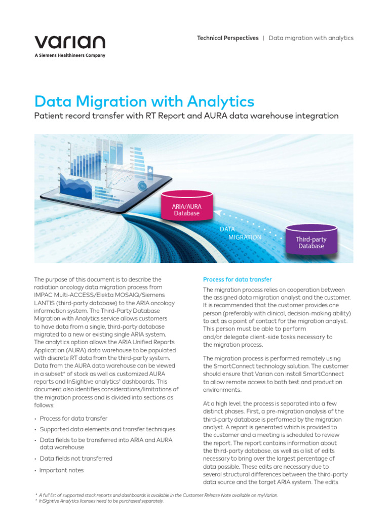 Radiation Oncology Data Migration Guide | PDF | Databases | Computing