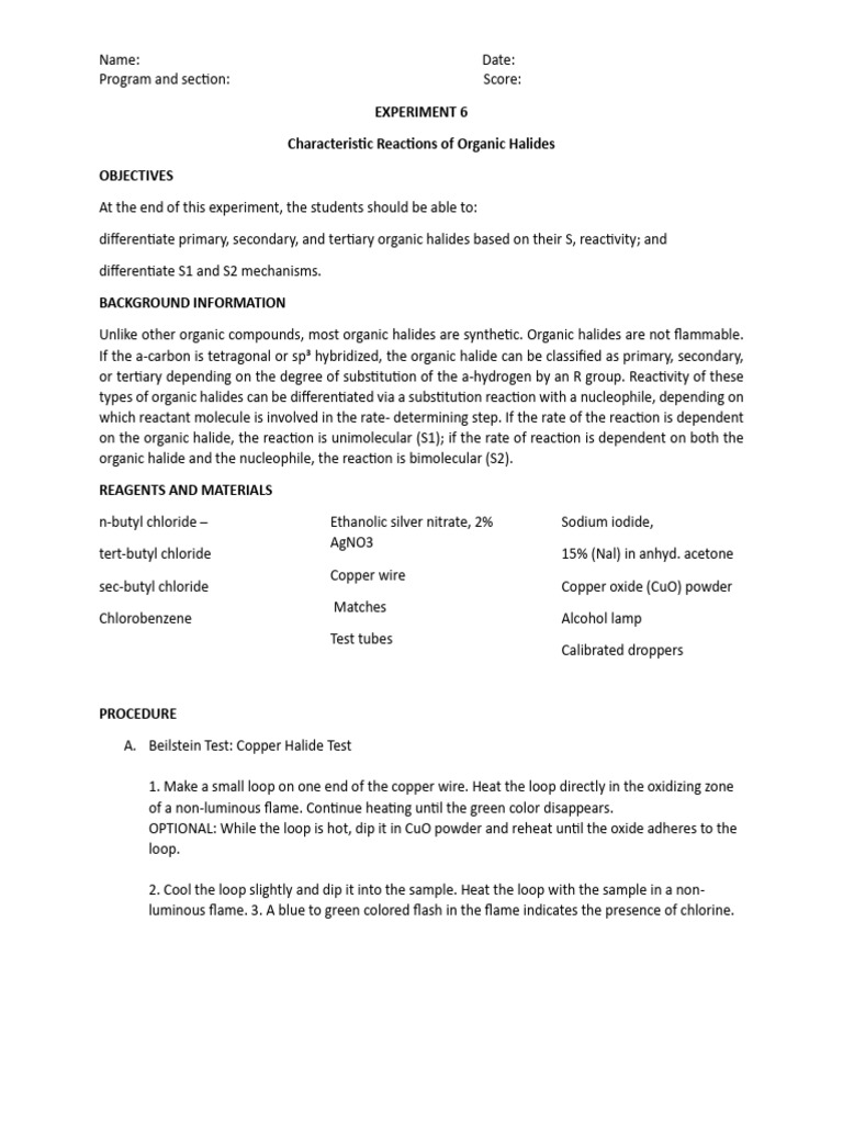 Experiment 7 | PDF | Chemical Reactions | Chemistry