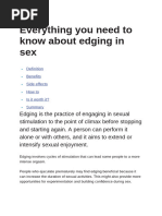Understanding Edging in Sexuality | PDF | Orgasm | Sexual Arousal