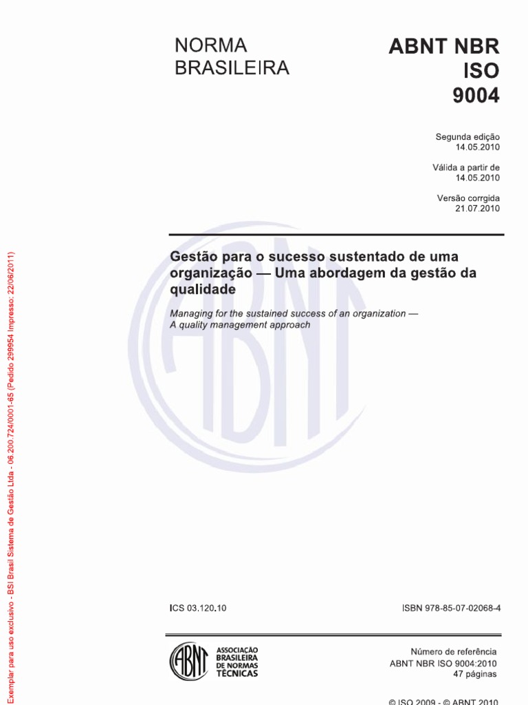 Abnt NBR Iso 9004 | PDF