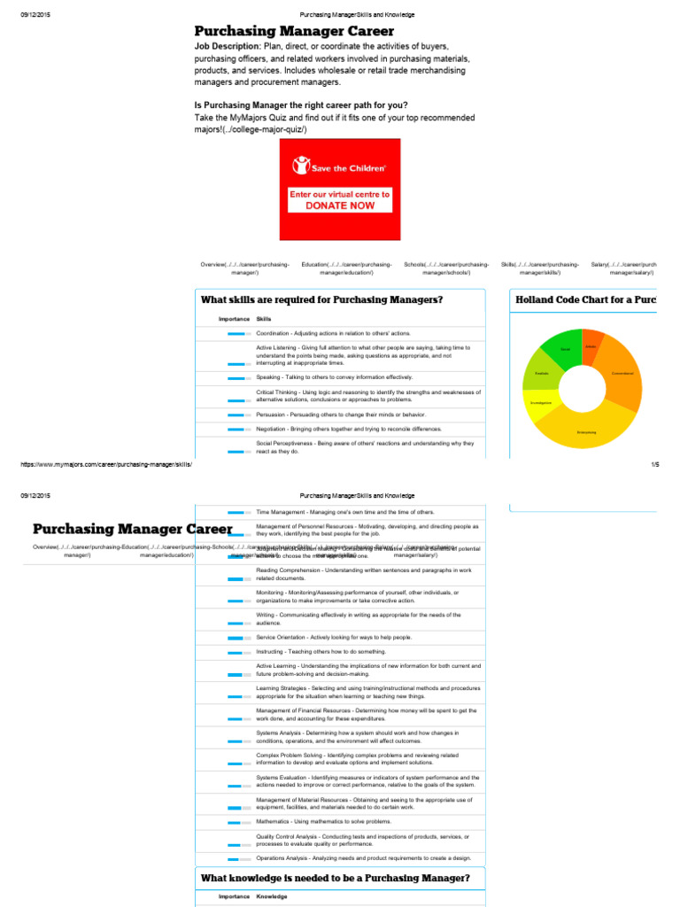 Purchasing ManagerSkills and Knowledge | PDF | Mathematics | Learning