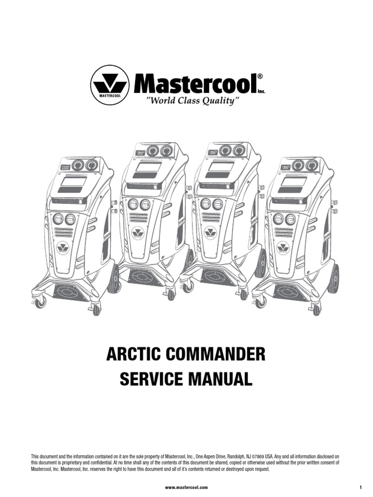 Mastercool Commander 2000 Service Manual | PDF | Mercury (Element)