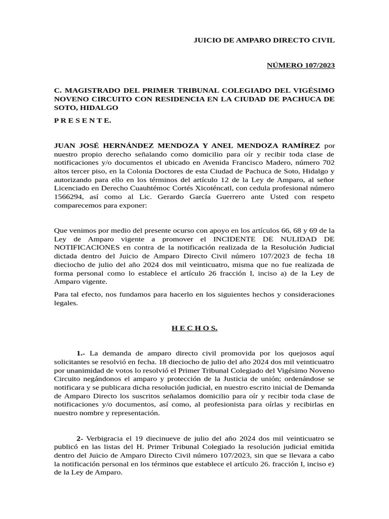 NULIDAD DE ACTUACIONES | PDF | Caso de ley | Sentencia (ley)