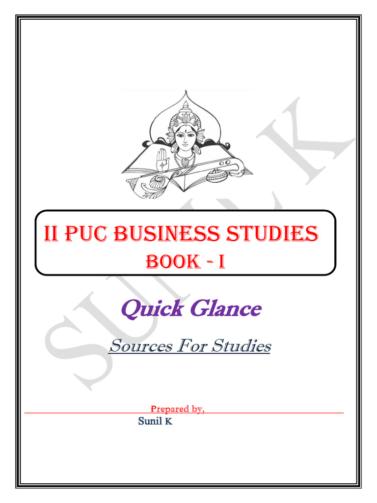 II Puc Bs Quick Glance Part-I | PDF | Recruitment | Planning