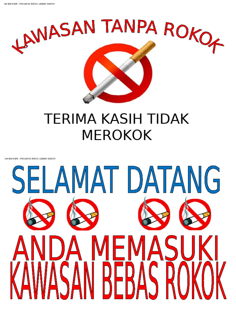 Banner Kawasan Tanpa Rokok | PDF