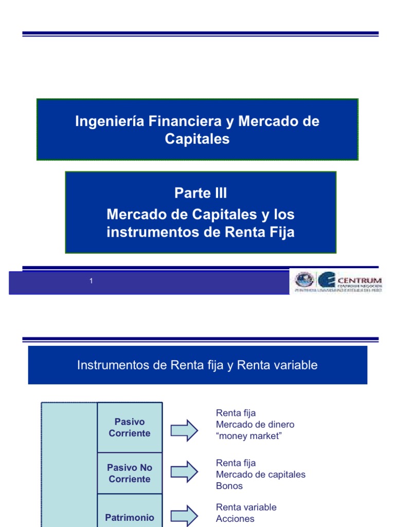 01 Mercado de Capitales Renta Fija | PDF | Derecho