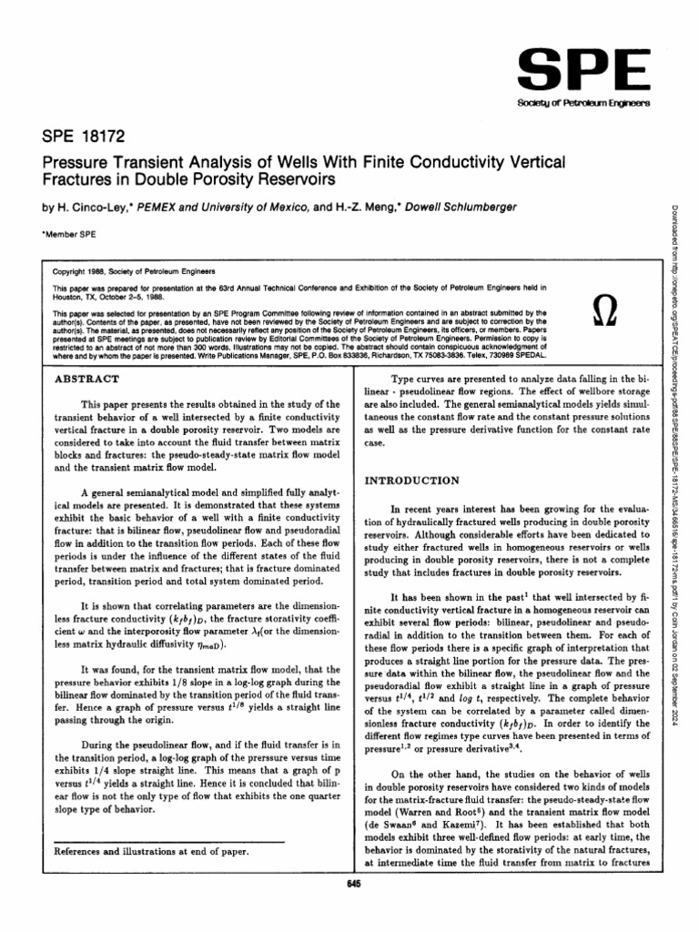 Spe 18172 Ms | PDF | Matrix (Mathematics)