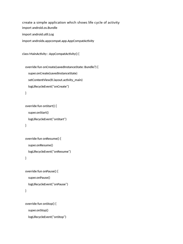 Android App Lifecycle and Messaging Guide | PDF | Android (Operating ...