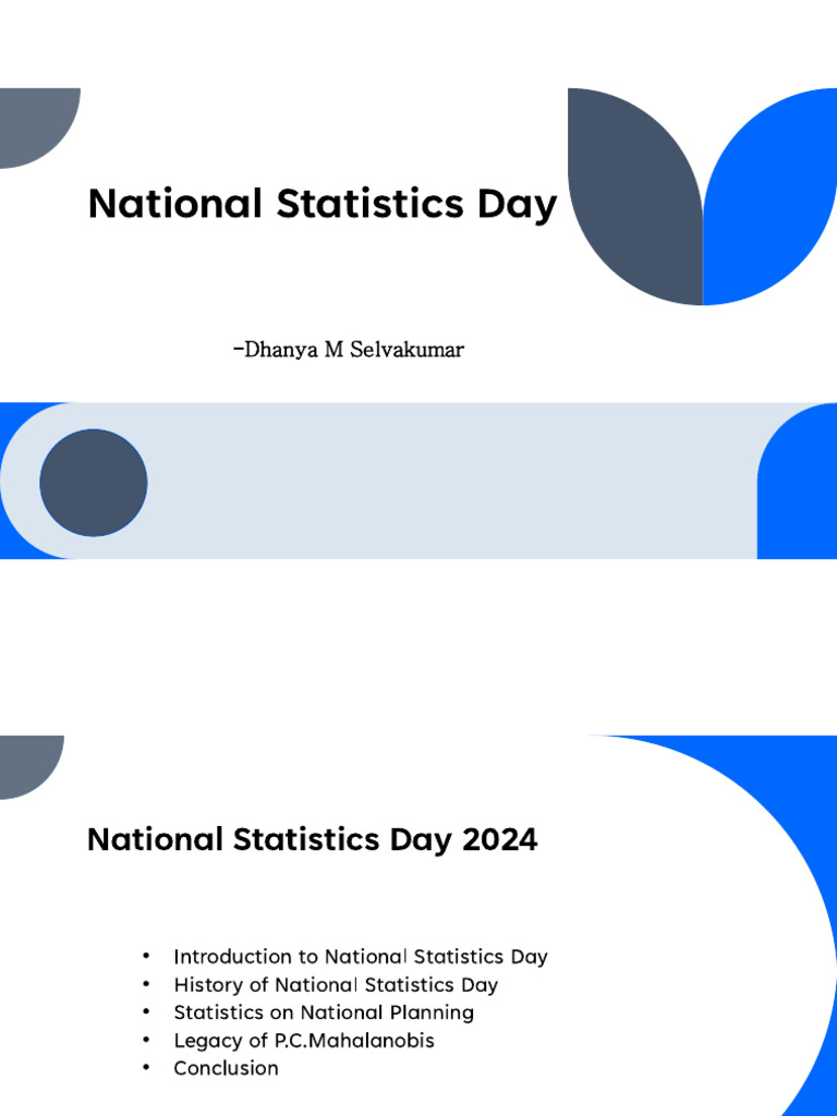 National Statistics Day | PDF