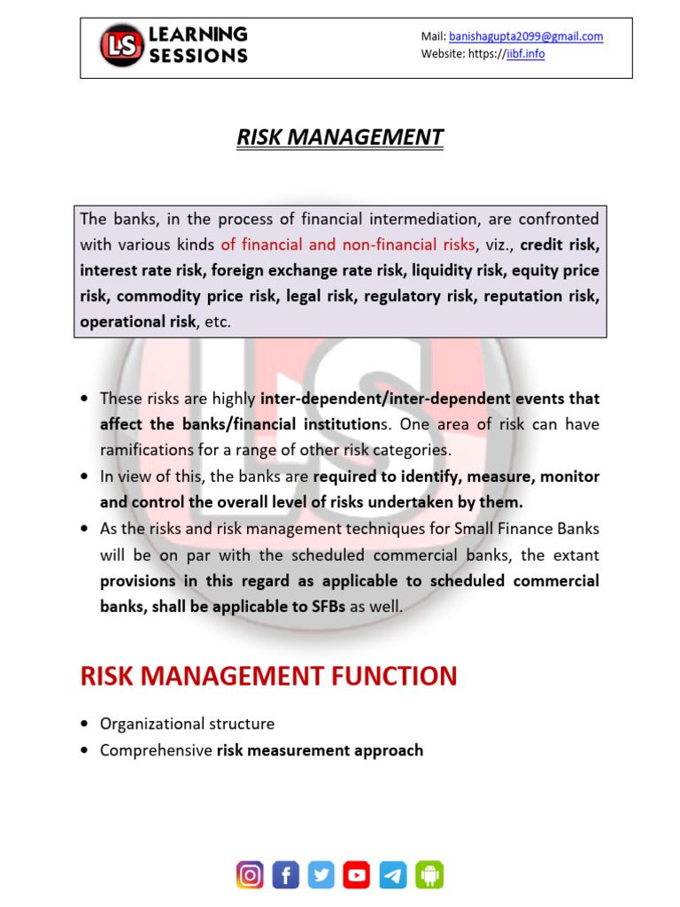 6a SFB Risk Management | PDF | Basel Iii | Capital Requirement