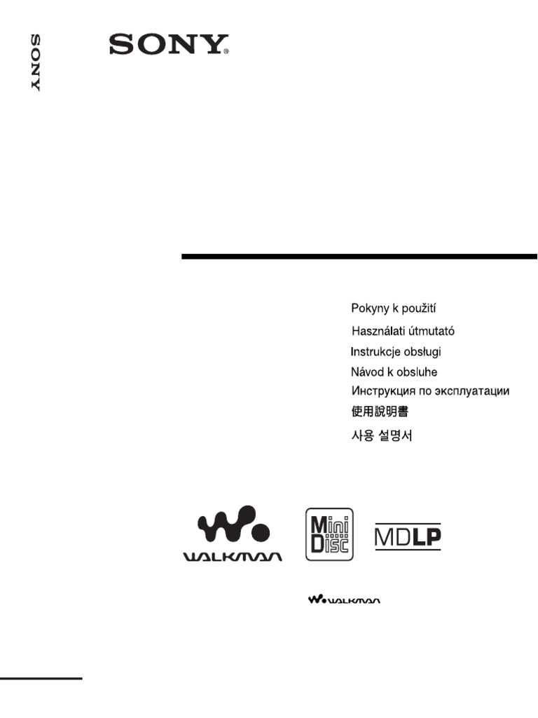 Sony Mz-E310 Operation Manual | PDF | Headphones