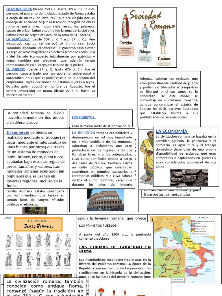 Información de Roma | PDF | Roma antigua | imperio Romano