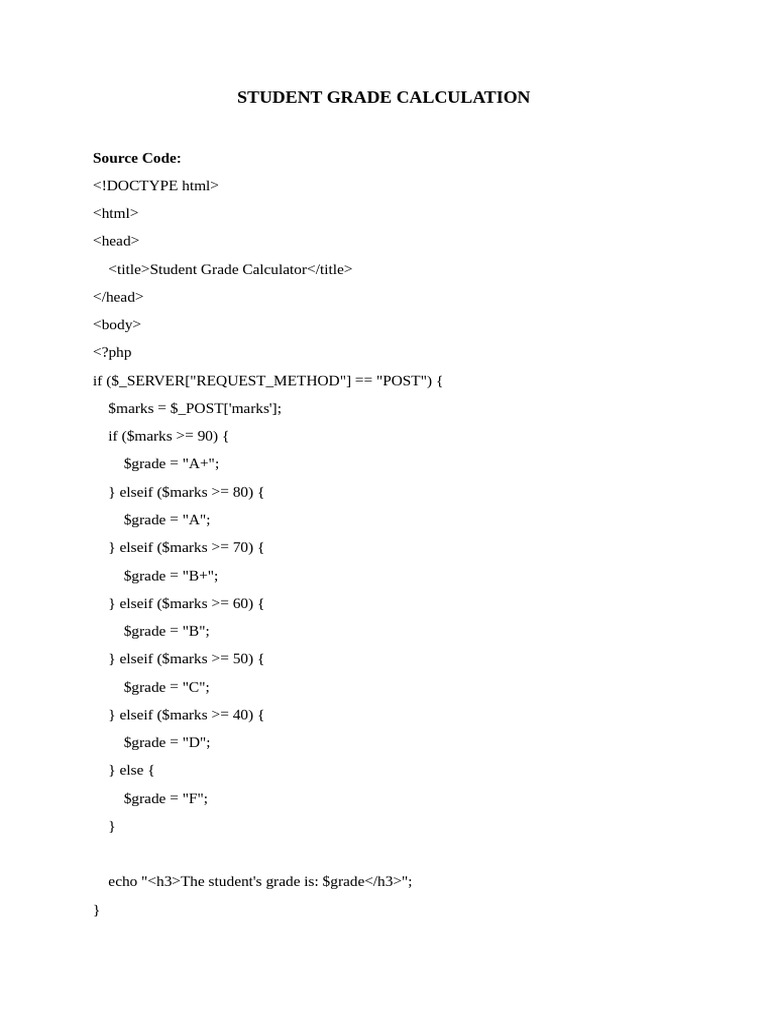 Student Grade Calculator Tool | PDF | Career & Growth | Computers