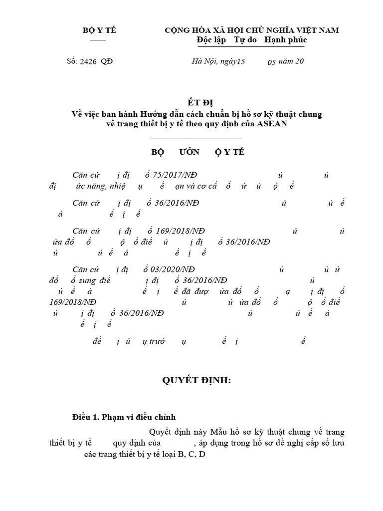 QD 2426 Huong Dan CSDT | PDF