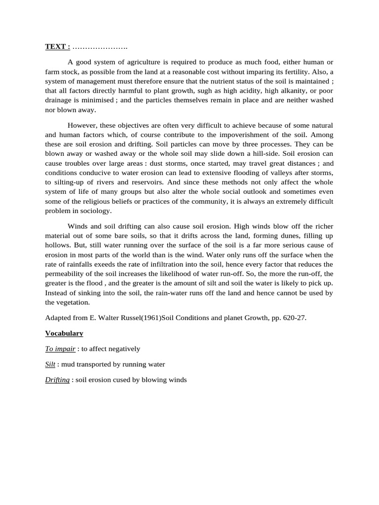 Agriculture | PDF | Soil | Erosion