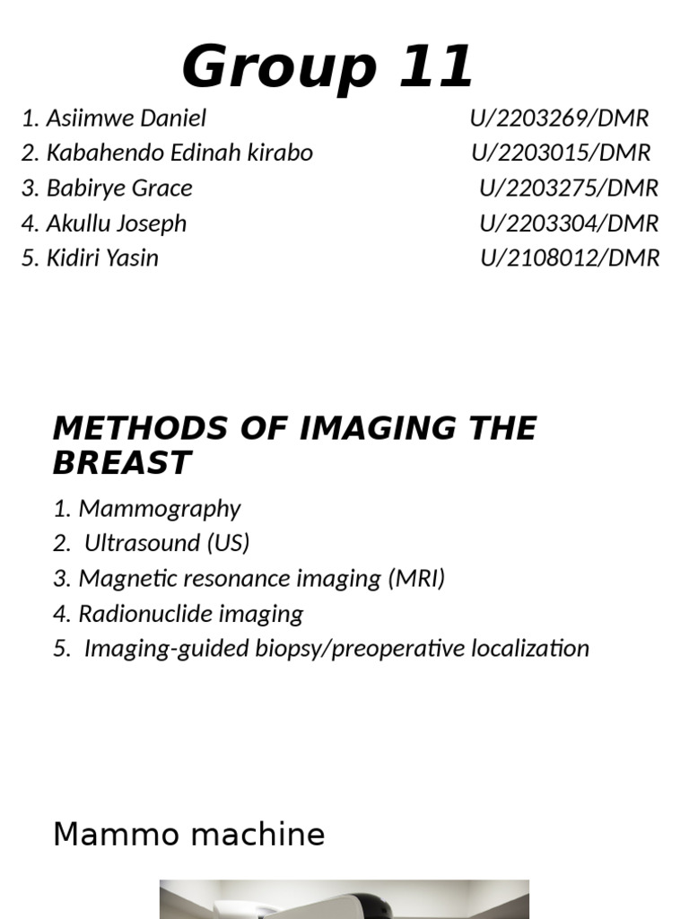 Breast Imaging Techniques and Findings | PDF | Mammography | Breast Cancer