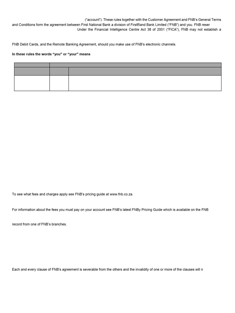 FNBy Account Rules and Requirements | PDF | Overdraft | Transaction Account
