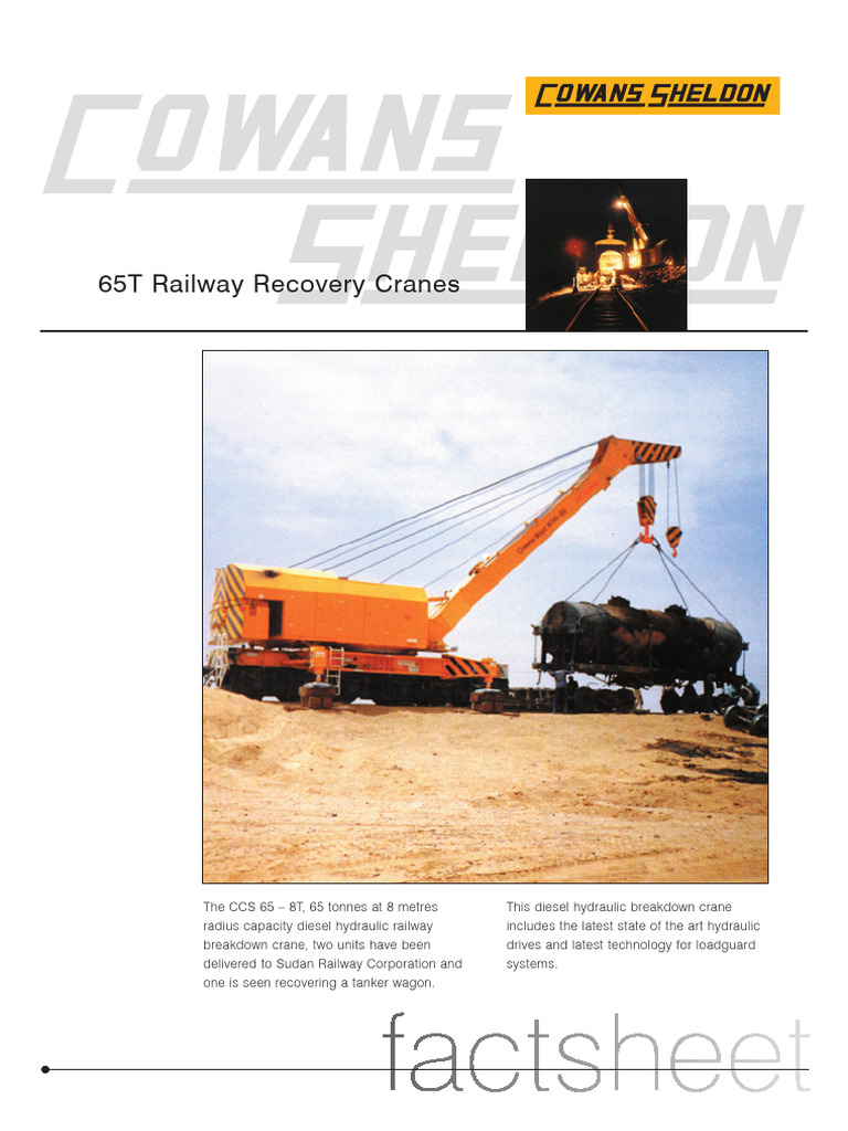 65T Diesel Hydraulic Railway Crane | PDF | Crane (Machine)