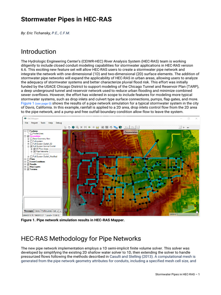 Stormwater Pipe Networks in HEC-RAS 6.6 | PDF | Environmental ...