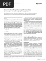 Yellow Gold Nanoparticles: Synthesis & Uses | PDF | Nanoparticle ...