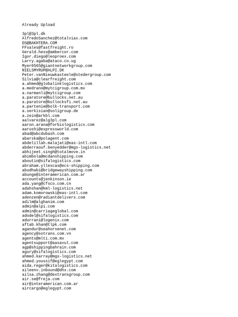 GKR Freight Carrier Contacts List | PDF | Business