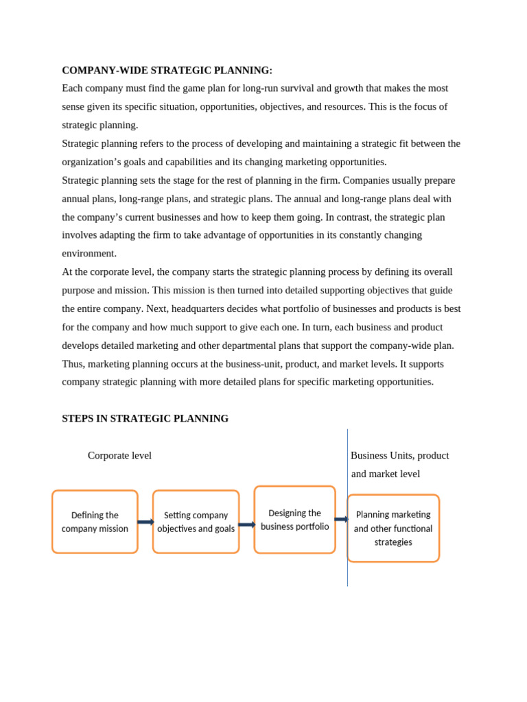 Company-Wide Strategic Planning Guide | PDF | Goal | Strategic Planning