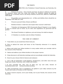 Tau Gamma Tenets Code of Conduct and Guidelines
