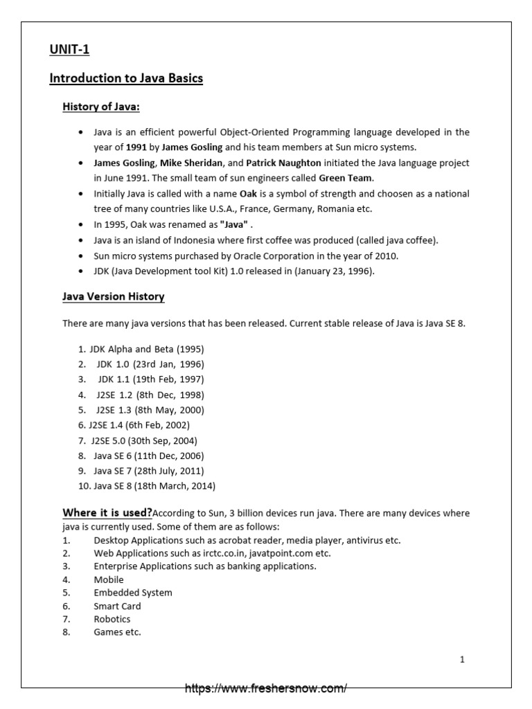 JNTUK R19 B.Tech ECE 2-1 OOPT Java Unit 1 Notes | PDF | Java Virtual ...
