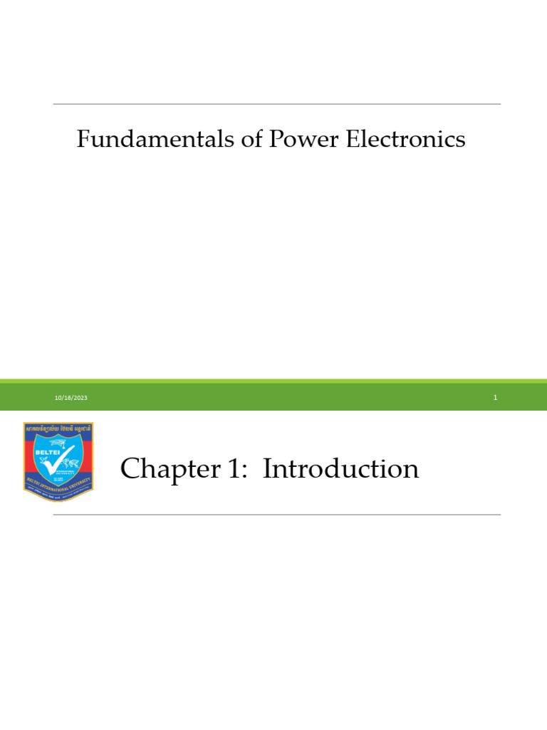 Fundamentals of Power Electronics Ch1 | PDF | Power Electronics | Power ...