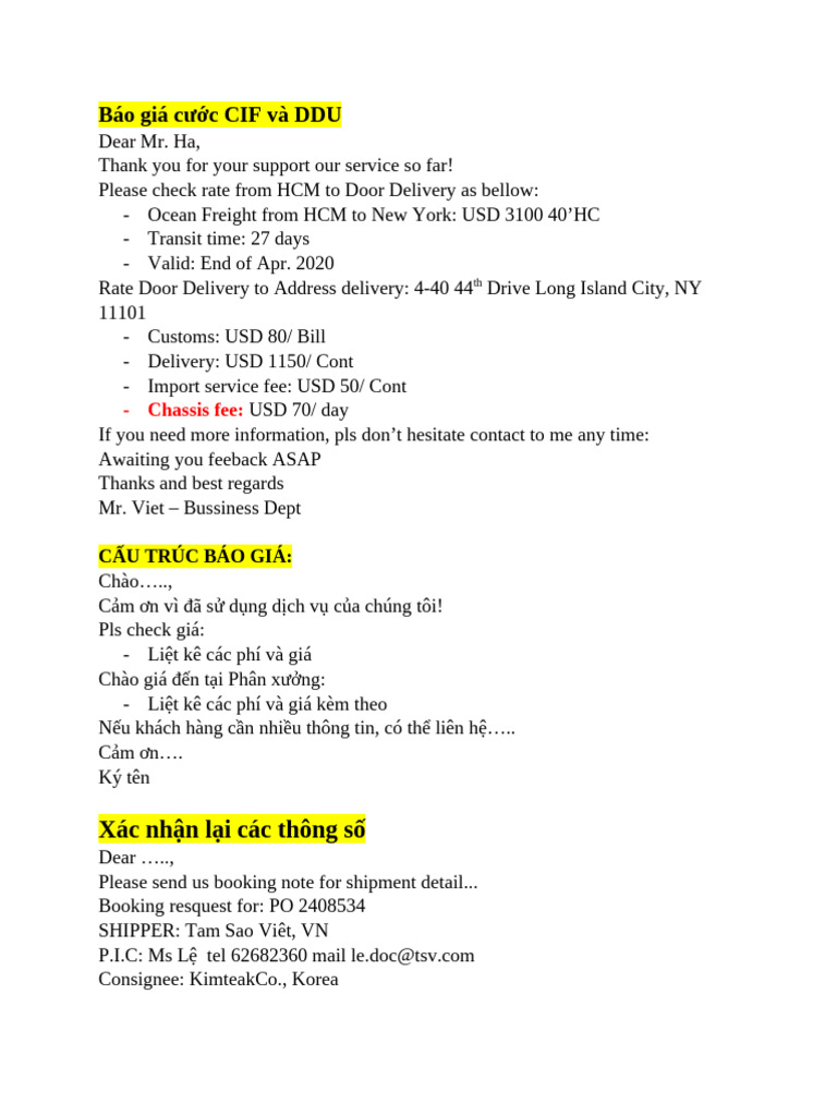 CIF and DDU Freight Rate Quote | PDF | Cargo | Shipping