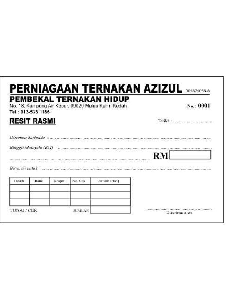 Resit Rasmi Azizul | PDF