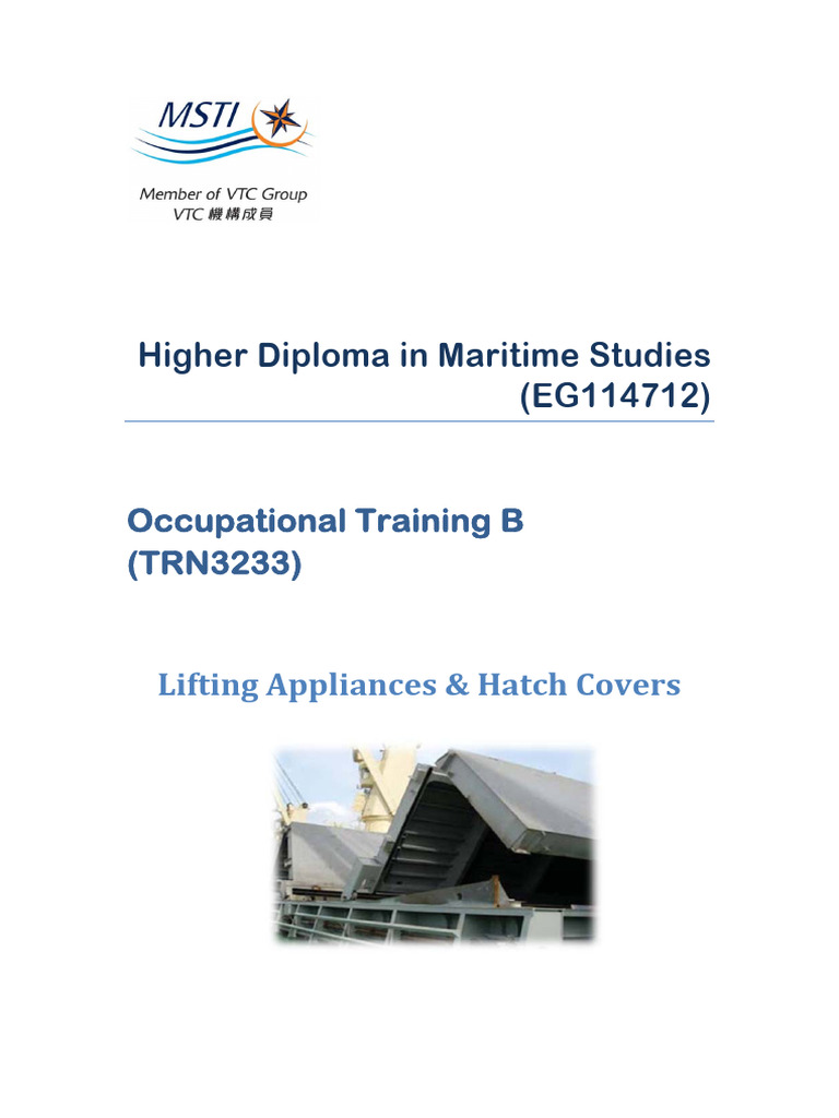 04 - Cargo Gear Hatch Covers | PDF | Elevator | Crane (Machine)