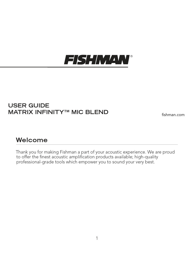 Fishman Matrix Blend Narrow | PDF | Guitars | Microphone
