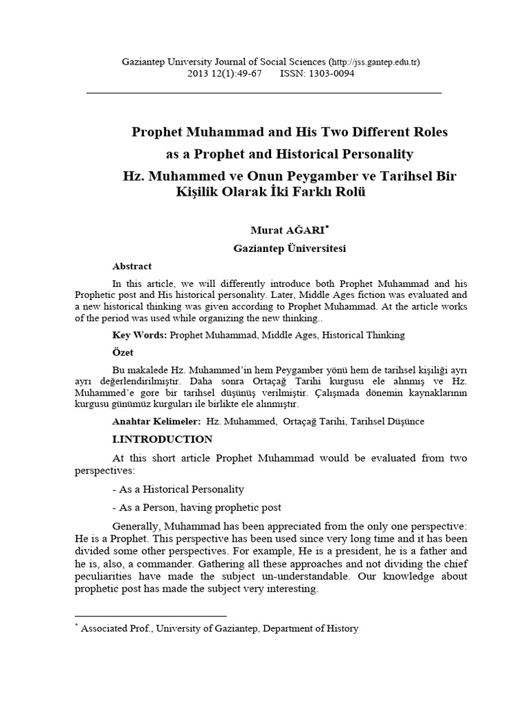 Prophet Muhammad and His Two Different R | PDF | Muhammad | Verb