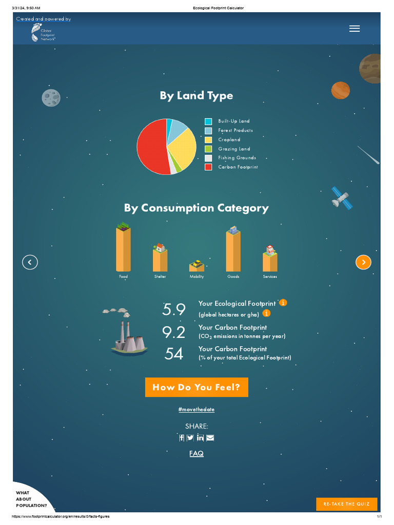 Ecological Footprint Calculator Guide | PDF | Environmental Social Science  | Global Environmental Issues