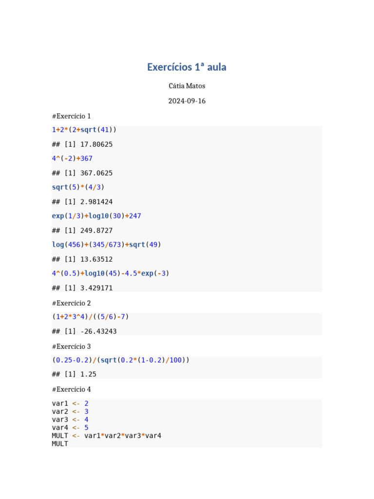 R Exercises and Data Analysis | PDF