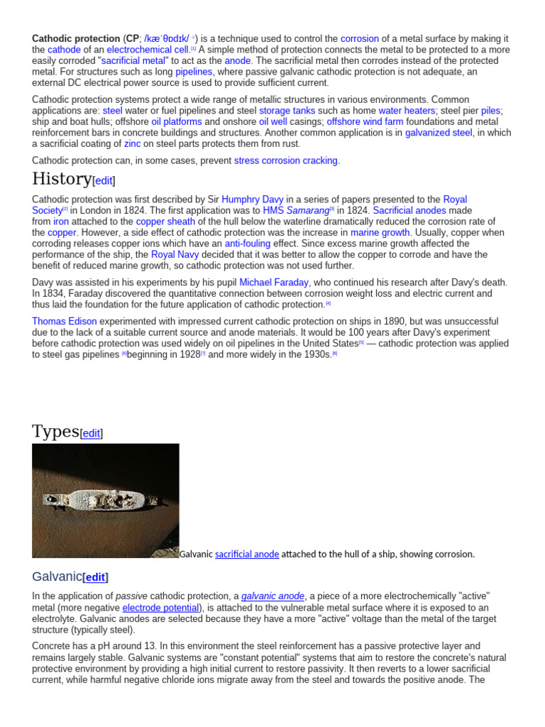 Galvanic Anodes in Cathodic Protection | PDF | Anode | Corrosion