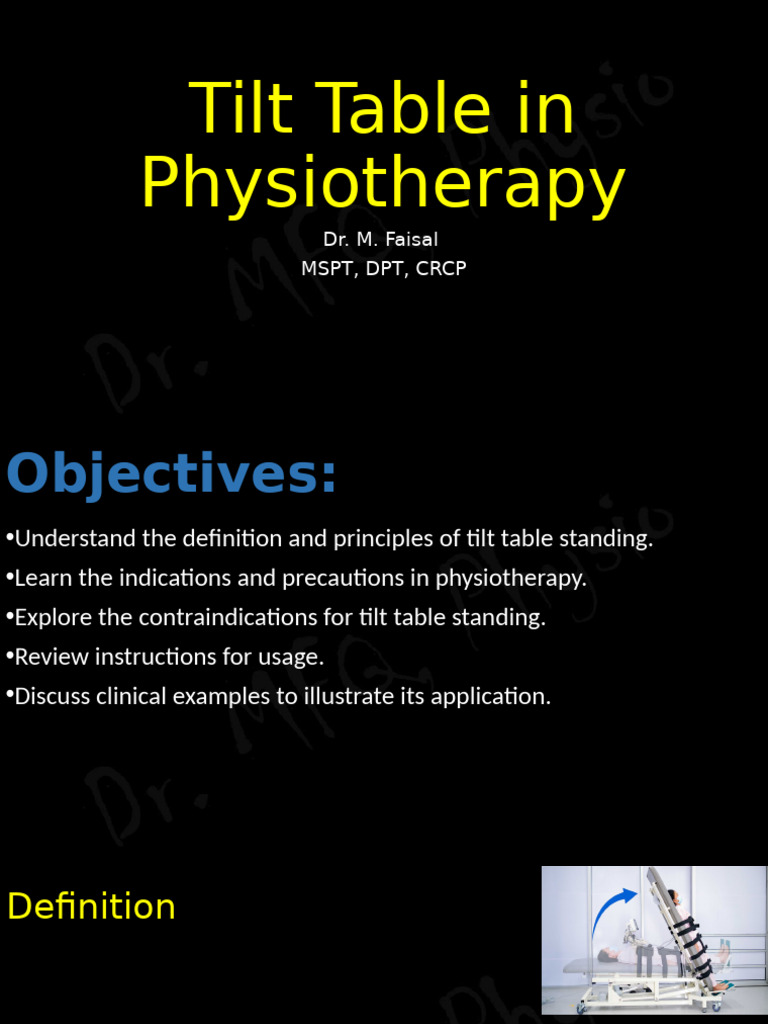 Tilt Table Use in Physiotherapy | PDF | Blood Pressure | Heart Rate