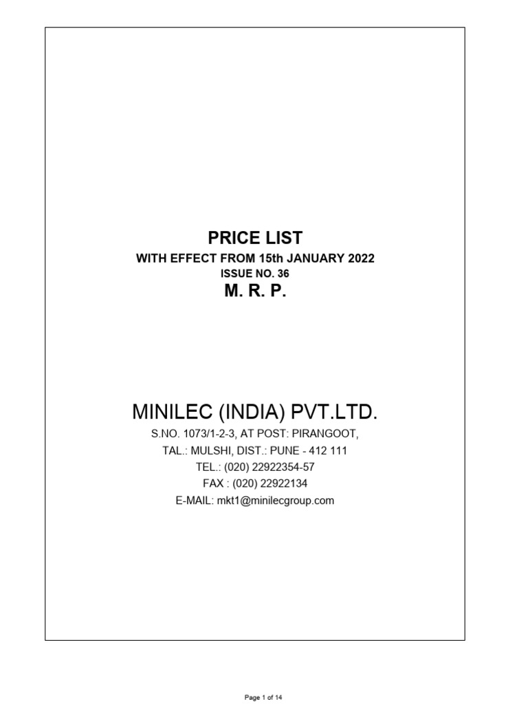 Reverse Power Relay Minilec