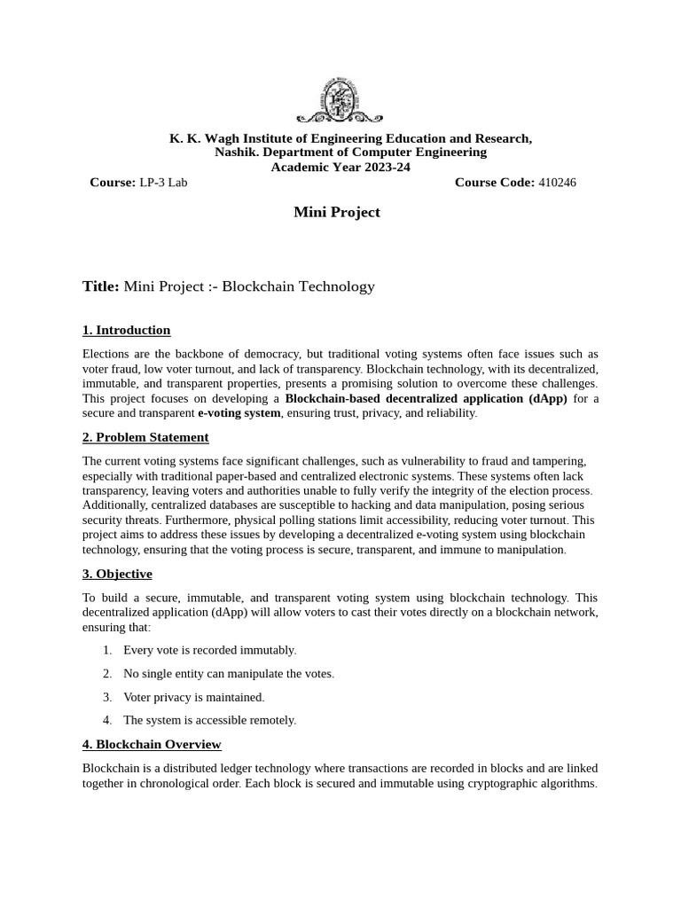 Machine Learnig - Mini Project | PDF | Electronic Voting | Voting