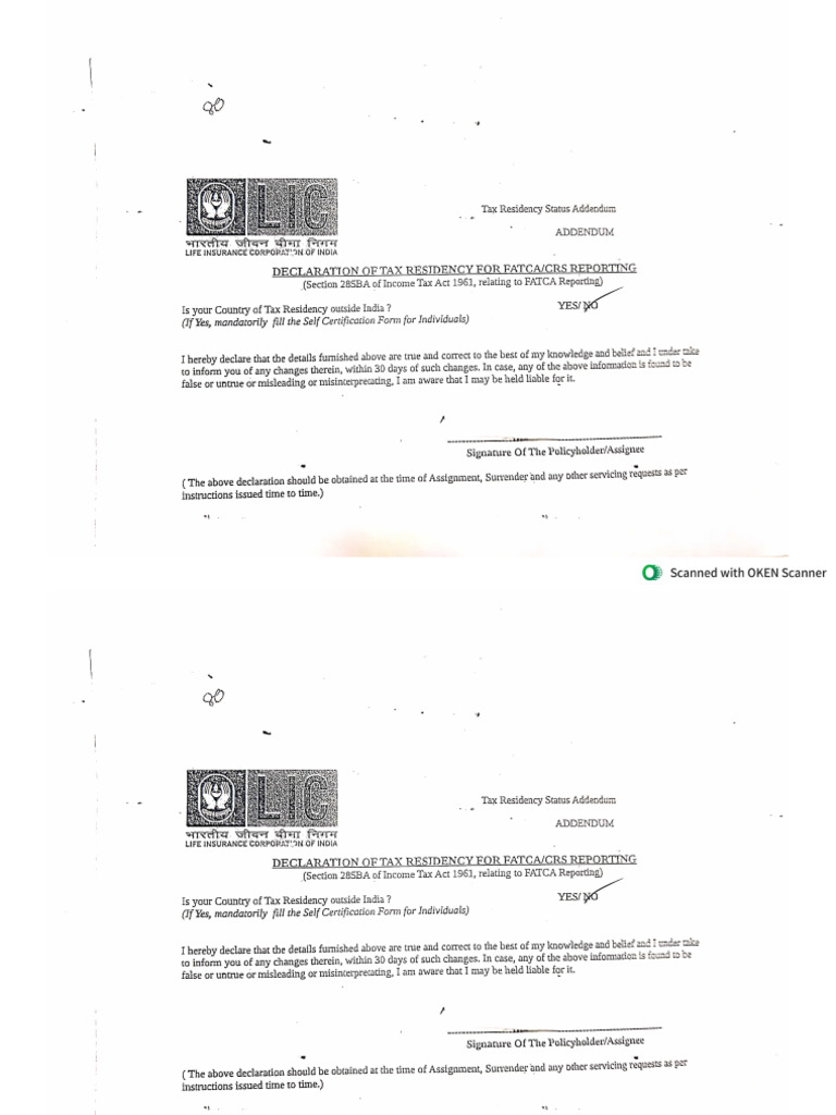 Lic Form | PDF
