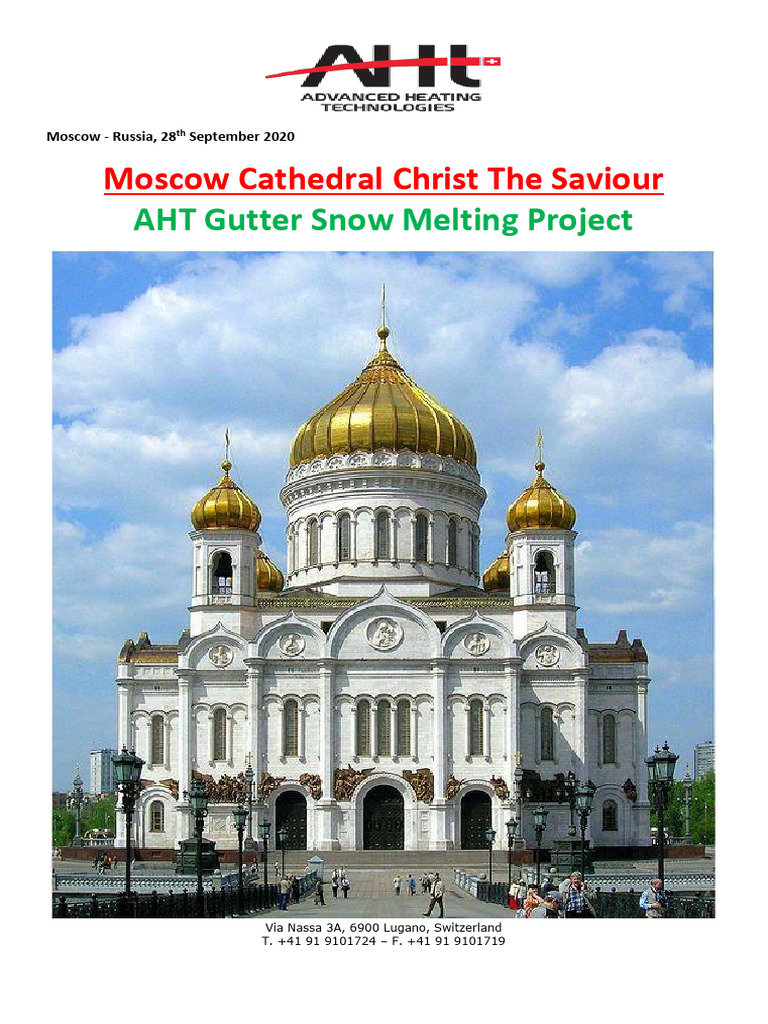Moscow Cathedral Christ The Saviour - AHT Gutter Snow Melting Project | PDF