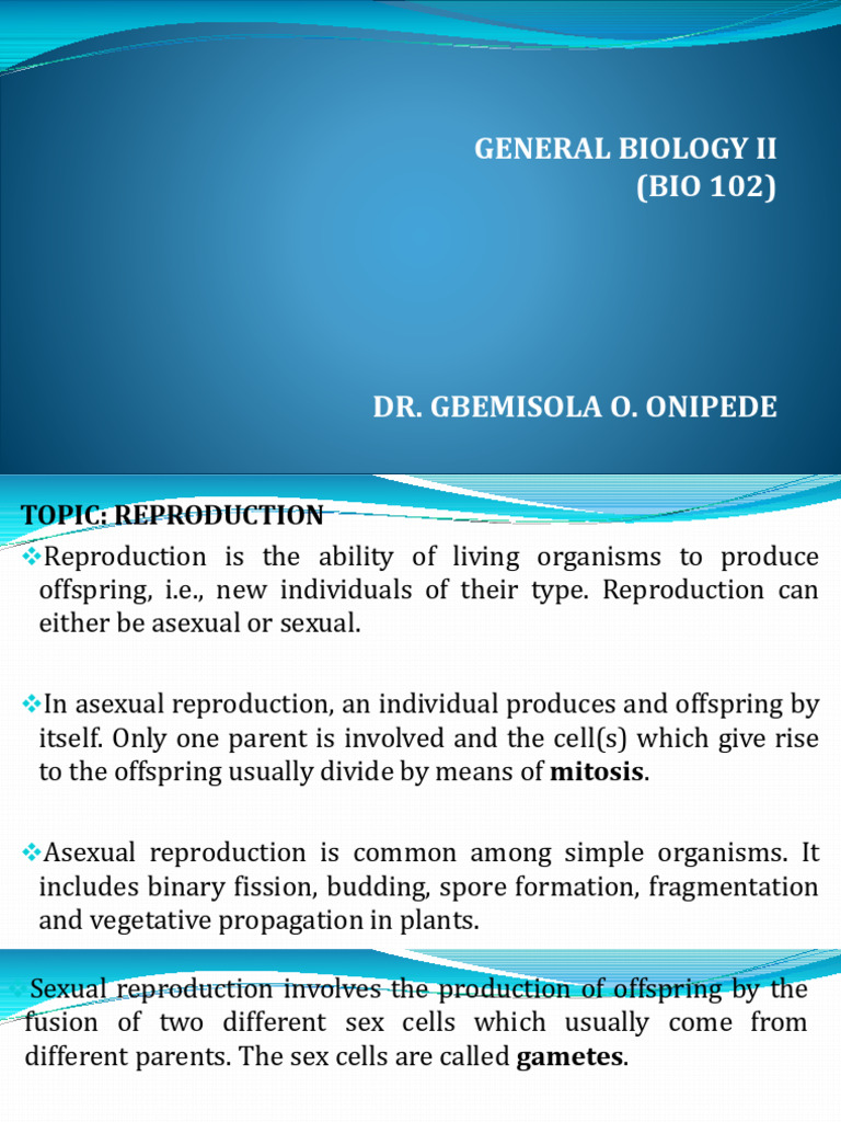 Overview of Reproduction in Biology | PDF | Sexual Reproduction | Egg