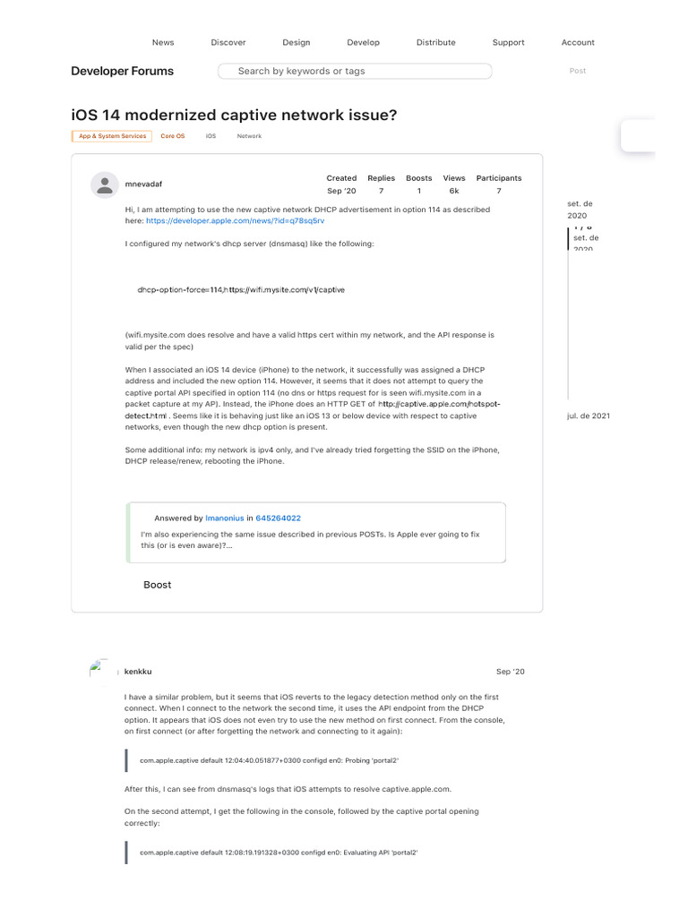 iOS 14 Captive Network Issue Discussion | PDF | Ios | Xcode