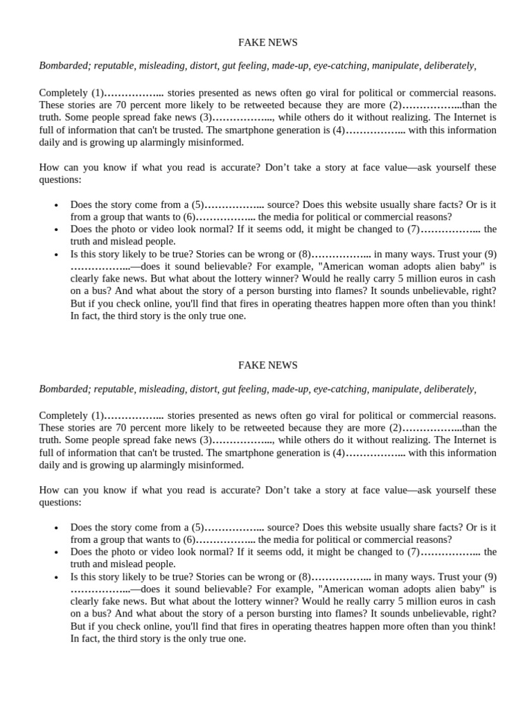 Fake News | PDF | Mass Media | Human Communication