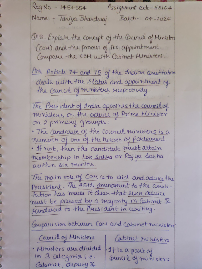 Council Of Ministers Appointment Process Pdf