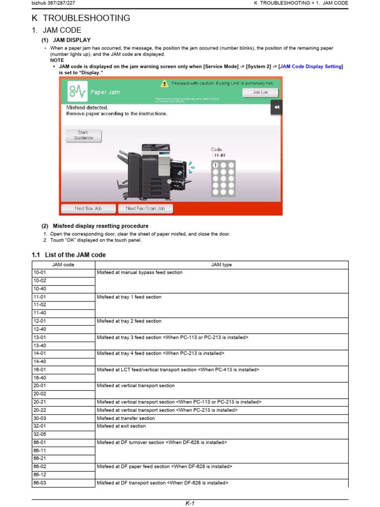 Paper Jam Troubleshooting Guide | PDF | Manufactured Goods | Equipment