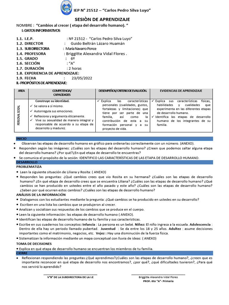 Lunes 23 - 05-2022 - Personal Social | PDF | Adolescencia | Adultos