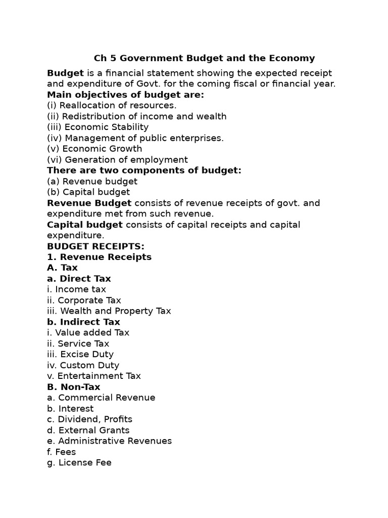 Government Budget and Economic Impact | PDF | Government Budget Balance ...